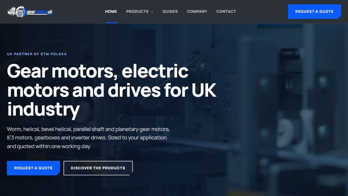 GearMotorsUK homepage